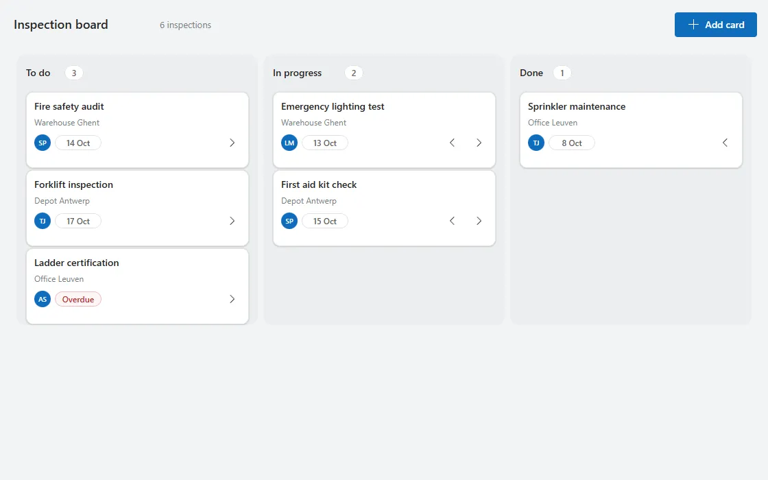 Kanban board in Power Apps Studio