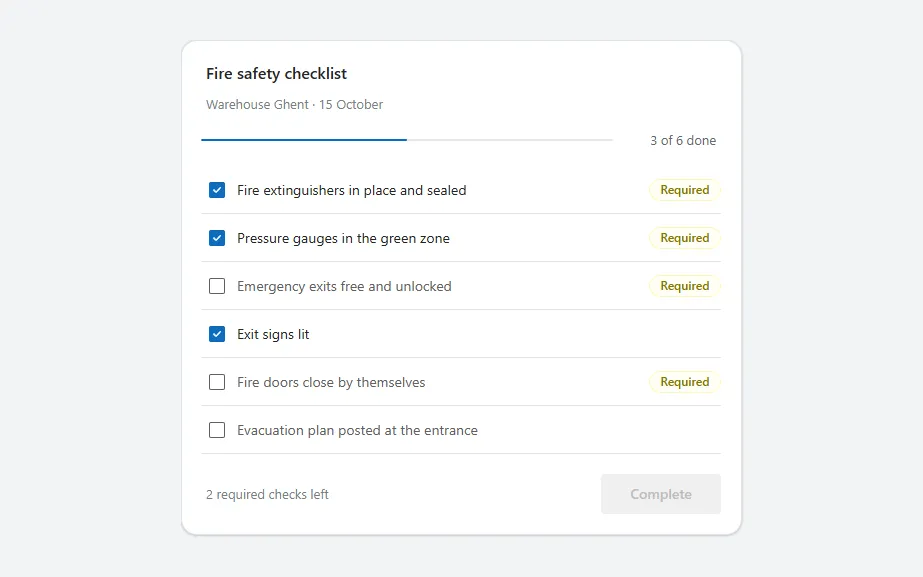 Checklist in Power Apps Studio
