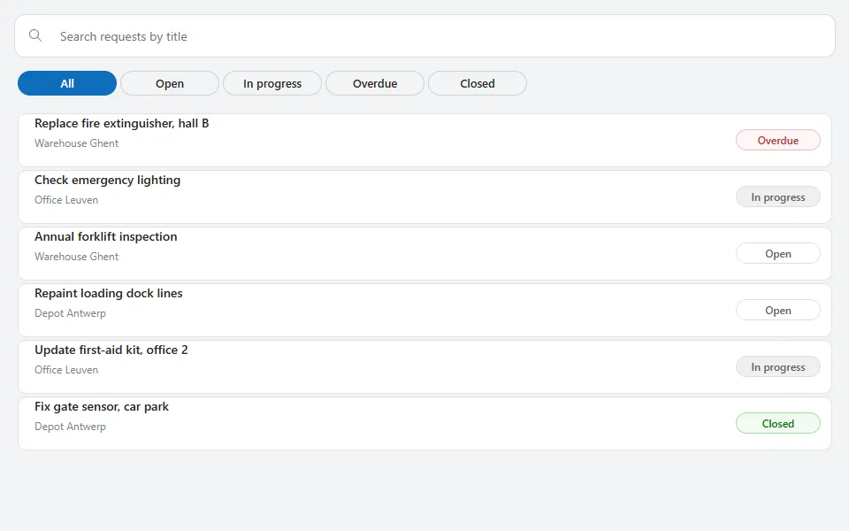 Search bar with filter chips in Power Apps Studio