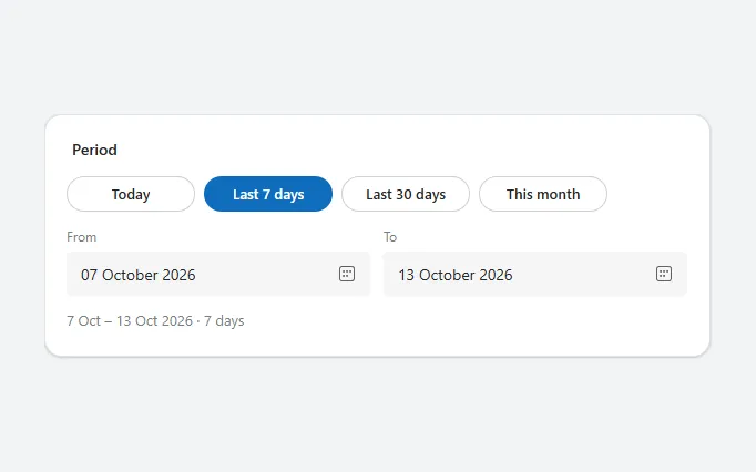 Date range with presets in Power Apps Studio