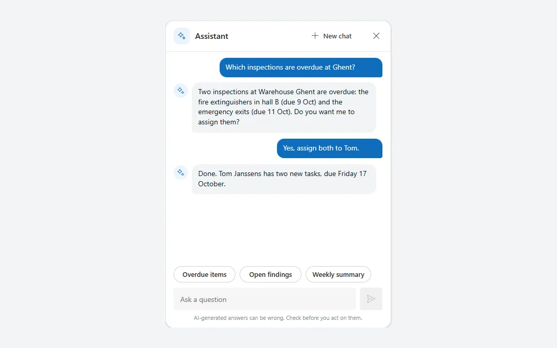 AI chat panel in Power Apps Studio